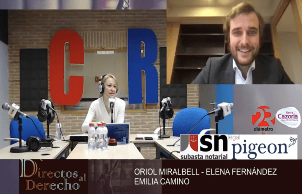 Oriol Miralbell, CEO de Legal Pigeon, durante su intervención en el programa Directos al Derecho